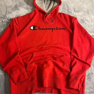 Xl red champion hoodie